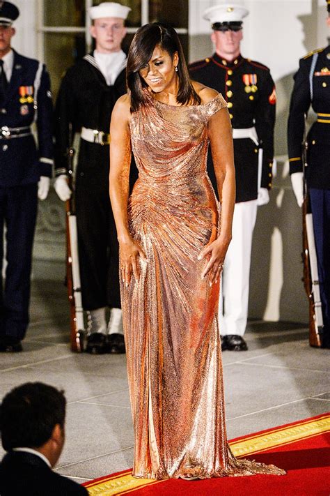 michelle obama versace dress state dinner|michelle obama last state dinner.